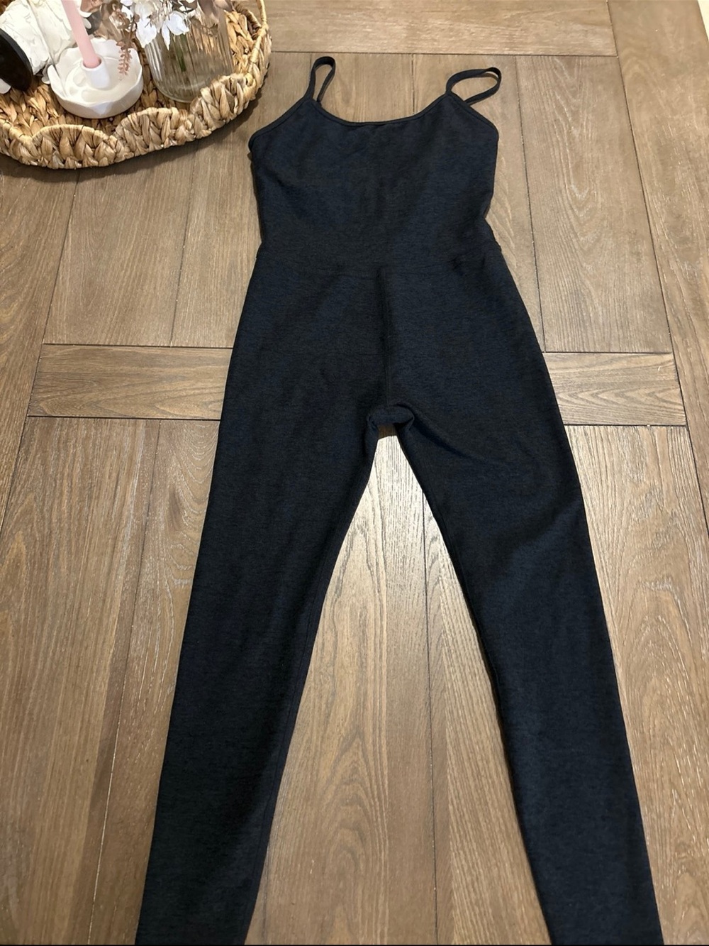 Beyond Yoga Black Slim Strap Jumpsuit